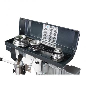 OPTIMUM OPTIdrill D26 Pro-SET Säulenbohrmaschine 400V mit Keilriemenantrieb, incl. BMP130 Maschinen-Schraubstock 3003030SET
