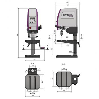 OPTIMUM OPTIdrill Tischbohrmaschine DX 17E mit Varioantrieb 3020168