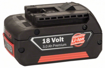 Bosch Ersatz-Akkupack GBA 18V/3,0Ah Li-Ion mit Ladestandsanzeige -ORIGINAL BOSCH-