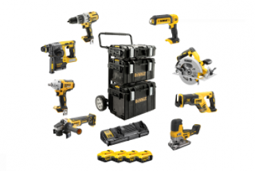 DeWalt Akku-Kombopack DCK856P4 18V/5,0Ah Li-Ion mit System-Doppelladegerät und 4 x Akku 18V/5,0Ah, im Trolley DS Carrier