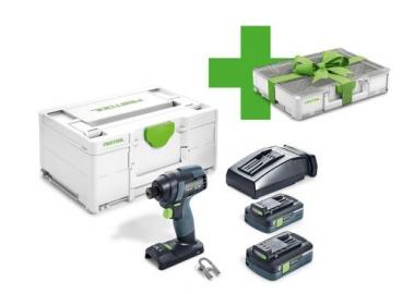 FESTOOL Akku-Schlagschrauber TID18 HPC 4,0 I-Plus "Organizer Edition" mit ¼“-Werkzeugaufnahme / im Systainer³ SYS3 M187
