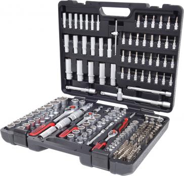 KS-TOOLS Steckschlüssel-Koffer CLASSIC 195tlg. 1/4“ + 3/8" + 1/2" im robusten Kunststoff-KofferKS-TOOLS Steckschlüssel-Koffer CLASSIC 195tlg. 1/4“ + 3/8" + 1/2" im robusten Kunststoff-Koffer