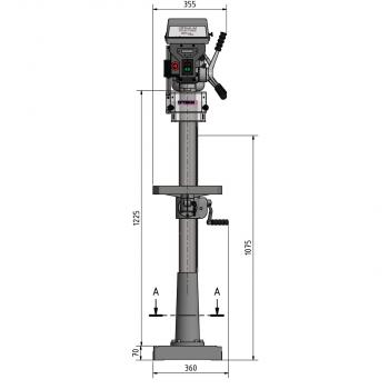 OPTIMUM OPTIdrill D26 Pro-SET Säulenbohrmaschine 400V mit Keilriemenantrieb, incl. BMP130 Maschinen-Schraubstock 3003030SET