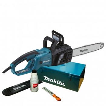 Makita Elektro-Kettensäge UC3551AK, Schnittlänge 35cm 2.000Watt, im Metallkoffer mit Zubehör