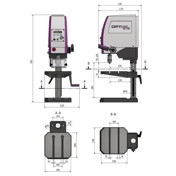 OPTIMUM OPTIdrill Tischbohrmaschine DX 17E mit Varioantrieb 3020168 OPTIMUM OPTIdrill Tischbohrmaschine DX 17E mit Varioantrieb 3020168