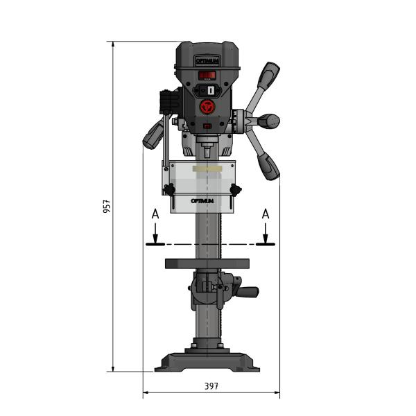 OPTIMUM OPTIdrill DQ20V Tischbohrmaschine 230V, stufenlos OPTIMUM OPTIdrill DQ20V Tischbohrmaschine 230V, stufenlos