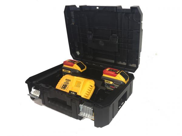 DeWalt Akku-Starter-Set DCB118X2T 54V/9,0Ah (162Wh) Li-Ion FlexVolt in T-STAK™-Box II DeWalt Akku-Starter-Set DCB118X2T 54V/9,0Ah (162Wh) Li-Ion FlexVolt in T-STAK™-Box II