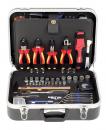 PROJAHN Elektro-Werkzeug-Koffer Nr. 8683 128tlg. 1/4" + 1/2" proficraft, im robusten ABS-Koffer